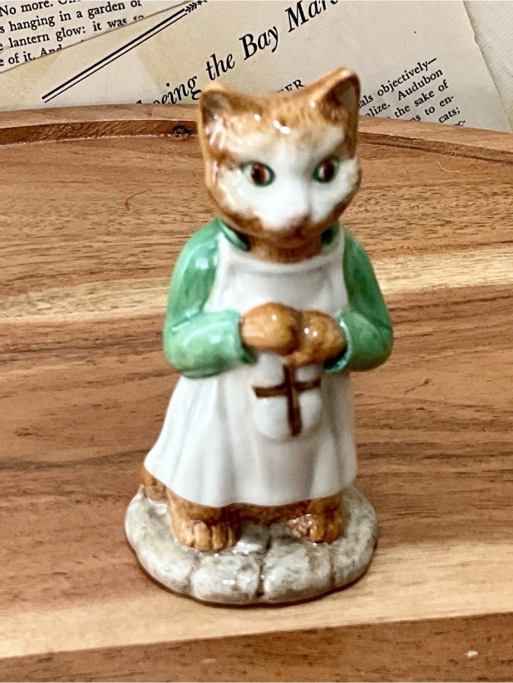 Vintage Beatrix Potter Figurine Beswick England Ginger Cat 1976 RARE NEAR MINT
